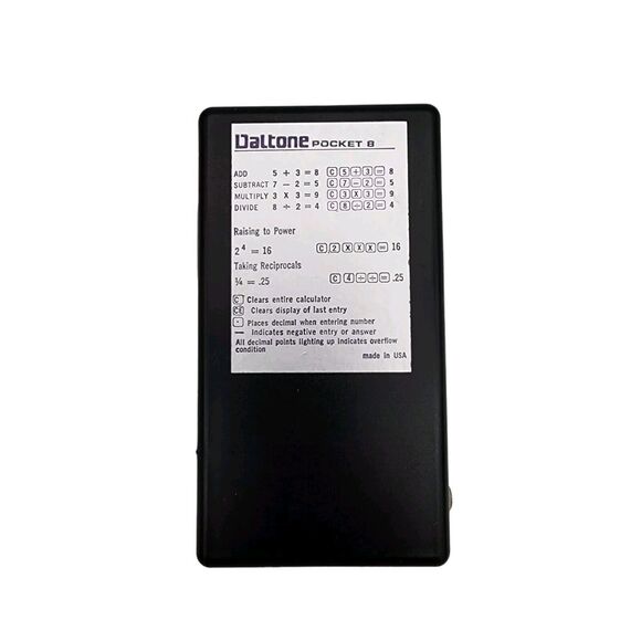 VERY RARE Daltone Pocket 8 Vintage Calculator in Original Box - Working - Picture 16 of 16